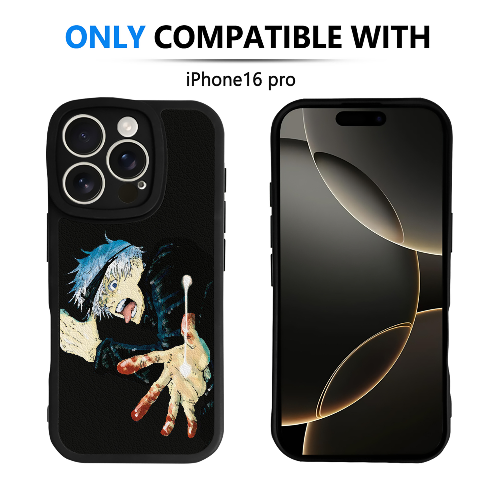 （画像用） 呪術廻戦 Jujutsu Kaisen 【iPhone 16シリーズ対応】シリコンスマホケース（レザー調） 材質：シリコン